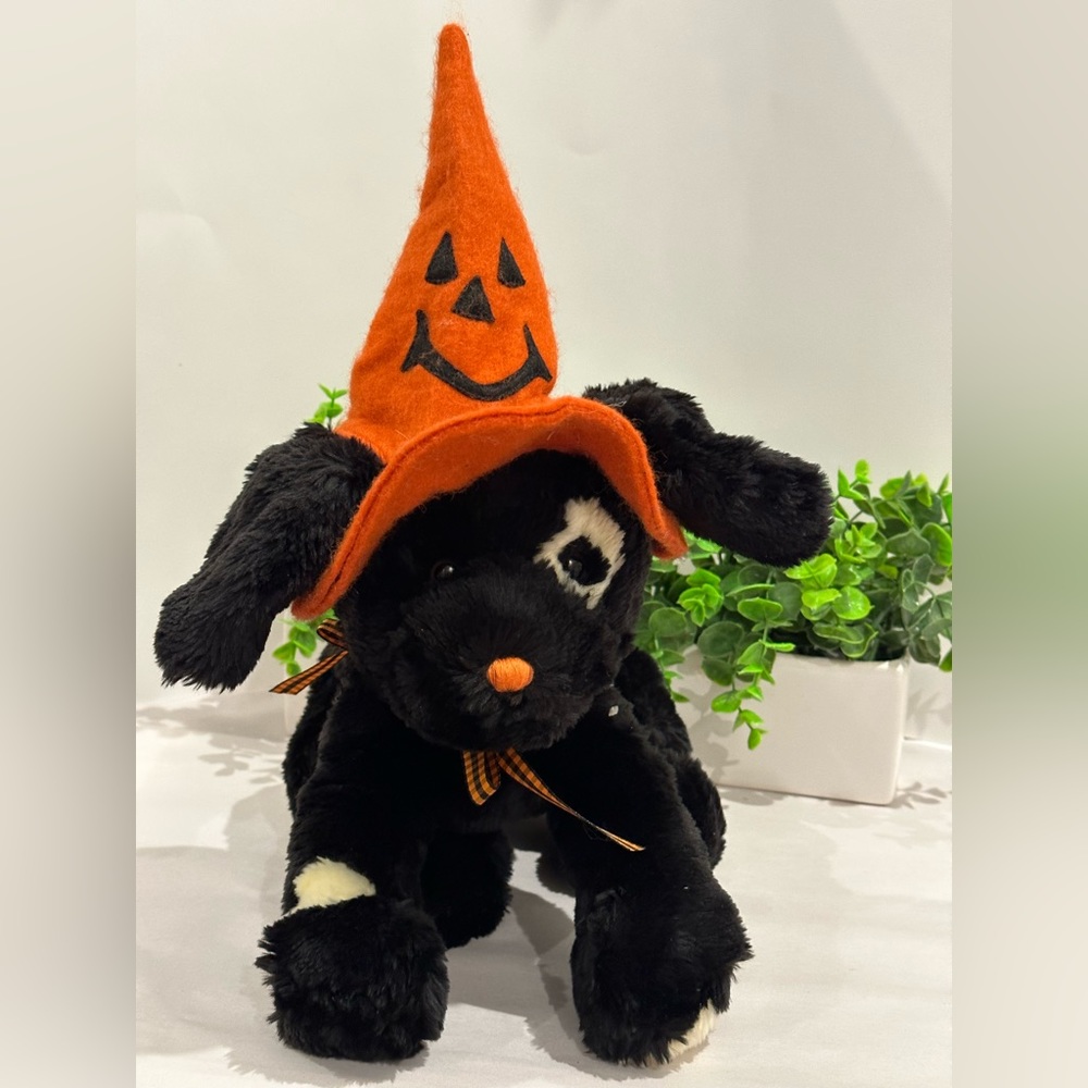 Hallmark Halloween plush Black Puppy Dog Bunnies by the Bay Boom Boom McMoon